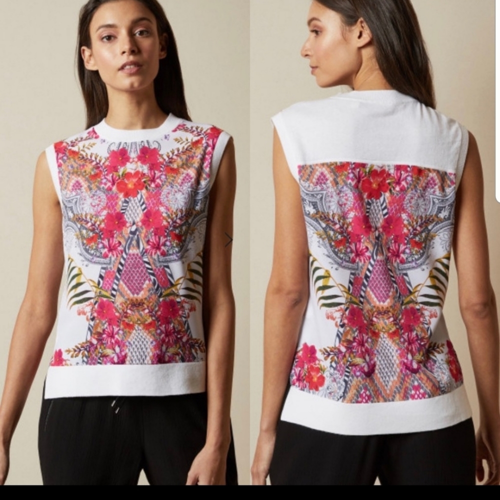 Ted Baker TAMARIE Samba print woven top Size 1